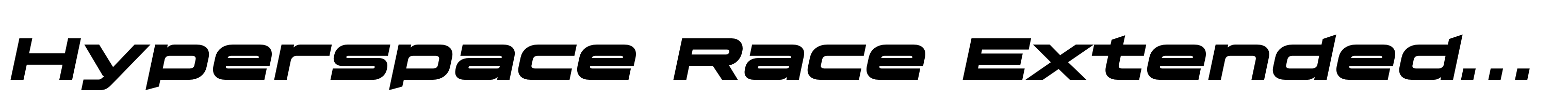 Hyperspace Race Extended Heavy Italic